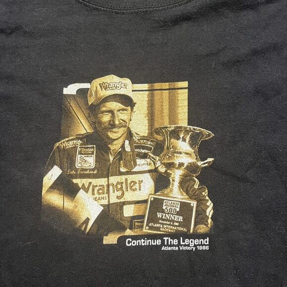 Vintage Y2k Dale Earnhardt Black Atlanta Nascar T-Shirt - Picture 2 of 4